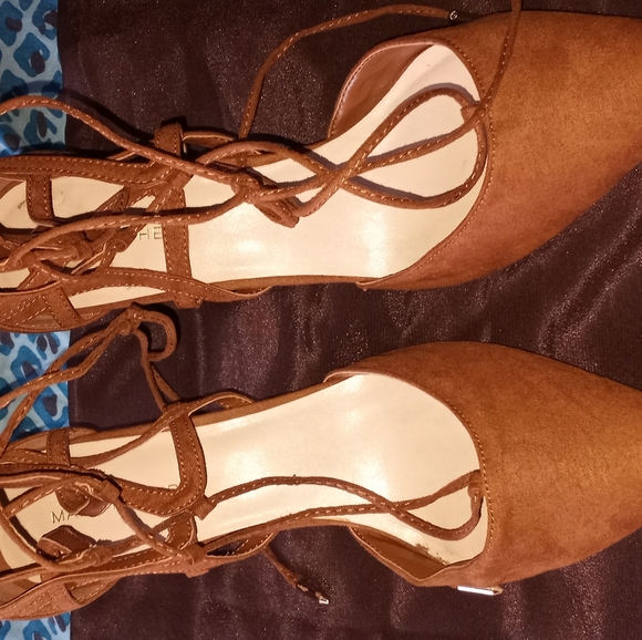 Brown Strappy Heels - Picture 1 of 7